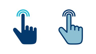 Beyaz arkaplanda elle tıklama simgesi vektörü izole edildi. işaret simgesi vektörü. el imleç simgesi vektörü