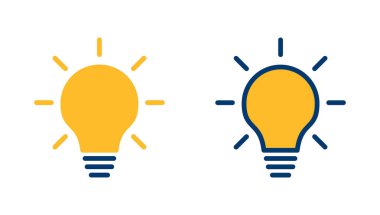 Lamba simgesi vektörü beyaz arkaplanda izole edildi. Ampul simgesi vektörü. Fikir vektör simgesi