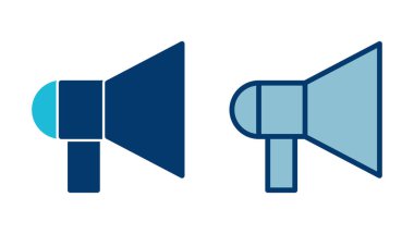 Beyaz arkaplanda izole edilmiş megafon simgesi vektörü. Hoparlör ikon vektörü. Cilt simgesi