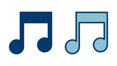 Müzik simgesi vektörü beyaz arkaplanda izole edilmiş, müzik vektörü simgesi, Melody, şarkı, not, ses, ses işareti