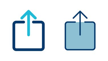 Beyaz arkaplanda izole edilmiş simge vektörünü paylaş. Vektör simgesini paylaş