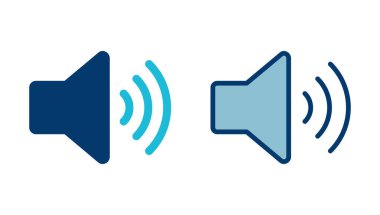 Beyaz arkaplanda izole edilmiş ikon vektörü. Cilt simgesi. Hoparlör ikon vektörü. Ses. Ses