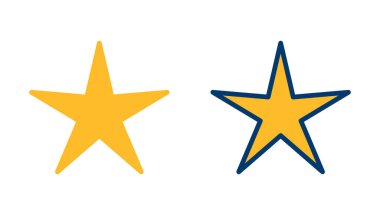 Yıldız Simgesi vektörü beyaz arkaplanda izole edildi. Yıldız vektör simgesi. Beğeni sembolü