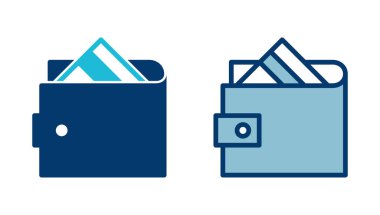 Cüzdan Simgesi vektörü beyaz arkaplanda izole edildi. para cüzdanı simgesi