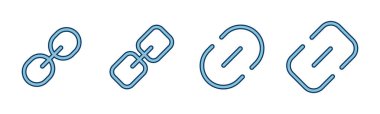 Dış bağlantı sembolü ikon vektörü. Bağlantı simgesi beyaz arkaplanda izole edildi. Bağlantı vektör simgesi. Hiper bağlantı zinciri sembolü
