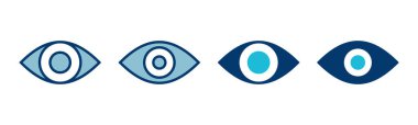 Göz simgesi vektörü beyaz arkaplanda izole edildi. Bak ve Vizyon simgesi. Göz vektörü simgesi