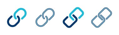 Dış bağlantı sembolü ikon vektörü. Bağlantı simgesi beyaz arkaplanda izole edildi. Bağlantı vektör simgesi. Hiper bağlantı zinciri sembolü
