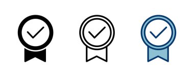 Beyaz arkaplanda izole edilmiş simge vektörüne ulaş. Ödül vektör ikonu. Madalya Vektör ikonu. - Başarı. damga