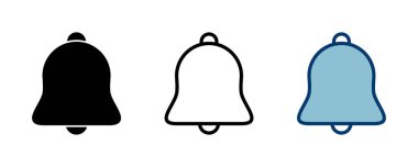 Bell Simgesi vektörü beyaz arkaplanda izole edildi. Bildirim sembolü. Çan vektör simgesi