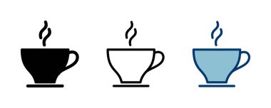 Kahve fincanı ikonu vektörü beyaz arkaplanda izole edilmiş. Kahve fincanı ikonu. Kahve vektörü ikonu. Çay.