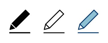 Beyaz arkaplanda izole edilmiş simge vektörünü düzenle. Kalem simgesi. Simge vektörünü kaydet. Metni düzenle