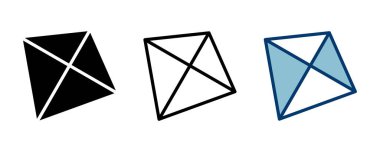 Kite simgesi vektörü beyaz arkaplanda izole edildi. Uçurtma vektör simgesi.