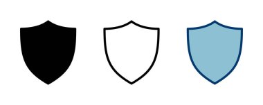 Kalkan vektör simgesi beyaz arkaplanda izole edildi. Koruma ikonu vektörü. Güvenlik vektör simgesi