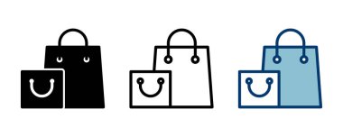 Alışveriş poşeti ikon vektörü beyaz arkaplanda izole edildi. Alışveriş poşeti vektör simgesi. Sepet simgesi