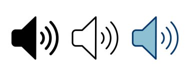 Beyaz arkaplanda izole edilmiş ikon vektörü. Cilt simgesi. Hoparlör ikon vektörü. Ses. Ses