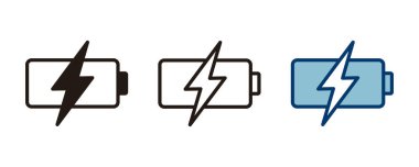 Batarya ikonu vektörü beyaz arkaplanda izole edildi. Batarya vektör simgesi. Şarj seviyesi. pil yükleme simgesi