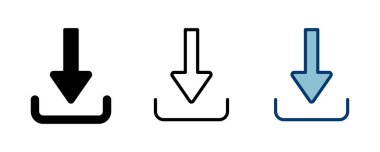 Beyaz arkaplanda izole edilmiş simge vektörü indir. Vektör simgesi indiriliyor