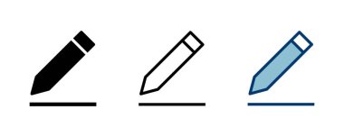 Beyaz arkaplanda izole edilmiş simge vektörünü düzenle. Kalem simgesi. Simge vektörünü kaydet. Metni düzenle