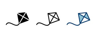 Kite simgesi vektörü beyaz arkaplanda izole edildi. Uçurtma vektör simgesi.