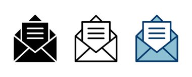 Beyaz arkaplanda posta vektör simgesi izole edildi. E- posta simgesi. Zarf çizimi. İleti