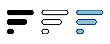 Menü Simgesi vektörü beyaz arkaplanda izole edildi. Web menü simgesi