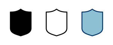 Kalkan vektör simgesi beyaz arkaplanda izole edildi. Koruma ikonu vektörü. Güvenlik vektör simgesi