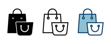 Alışveriş poşeti ikon vektörü beyaz arkaplanda izole edildi. Alışveriş poşeti vektör simgesi. Sepet simgesi