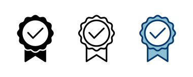 Beyaz arkaplanda izole edilmiş simge vektörüne ulaş. Ödül vektör ikonu. Madalya Vektör ikonu. - Başarı. damga