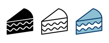 Kek simgesi vektörü beyaz arkaplanda izole edildi. Kek vektörü. Doğum günü pastası simgesi