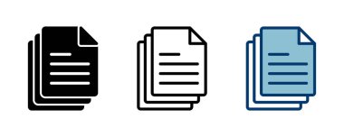 Beyaz arkaplanda izole edilmiş belge simgesi vektörü. Kağıt ikonu. Dosya Simgesi