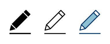 Beyaz arkaplanda izole edilmiş simge vektörünü düzenle. Kalem simgesi. Simge vektörünü kaydet. Metni düzenle