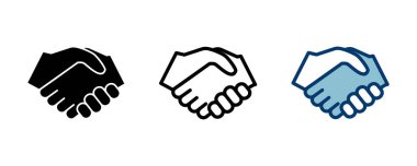 Beyaz arkaplanda iş tokalaşma simgesi vektörü izole edildi. Tokalaşma ikonu vektörü. Sözleşme anlaşması. Simge vektörüne güven. - Anlaştık. Oldu bil. ortaklık simgesi