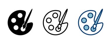 Beyaz arkaplanda izole edilmiş resim simgesi vektörü. Fırça vektör simgesini boya. Boya silindiri simgesi