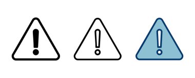 Ünlem tehlikesi işareti vektörü beyaz arkaplanda izole edildi. Dikkat çekme simgesi. Tehlike uyarısı işareti. Simge alarmı. Risk