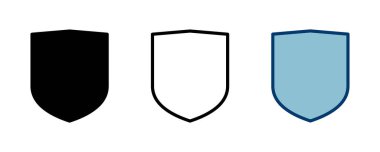 Kalkan vektör simgesi beyaz arkaplanda izole edildi. Koruma ikonu vektörü. Güvenlik vektör simgesi