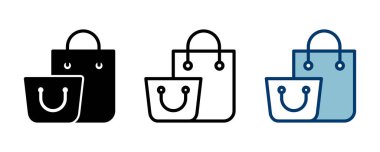 Alışveriş poşeti ikon vektörü beyaz arkaplanda izole edildi. Alışveriş poşeti vektör simgesi. Sepet simgesi