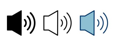 Beyaz arkaplanda izole edilmiş ikon vektörü. Cilt simgesi. Hoparlör ikon vektörü. Ses. Ses