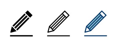 Beyaz arkaplanda izole edilmiş simge vektörünü düzenle. Kalem simgesi. Simge vektörünü kaydet. Metni düzenle