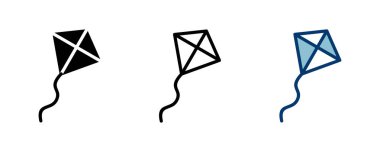 Kite simgesi vektörü beyaz arkaplanda izole edildi. Uçurtma vektör simgesi.