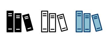 Kütüphane simgesi vektörü beyaz arkaplanda izole edildi. Kitap simgesi vektörü