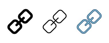 Dış bağlantı sembolü ikon vektörü. Bağlantı simgesi beyaz arkaplanda izole edildi. Bağlantı vektör simgesi. Hiper bağlantı zinciri sembolü