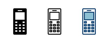 Telefon simgesi vektörü beyaz arkaplanda izole edildi. Telefon vektör simgesi. Cep telefonu. Telefon ikonu. Cep telefonu