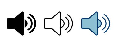 Beyaz arkaplanda izole edilmiş ikon vektörü. Cilt simgesi. Hoparlör ikon vektörü. Ses. Ses