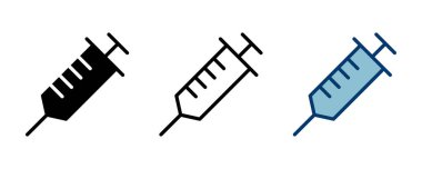 Şırınga ikonu vektörü beyaz arkaplanda izole edildi. enjeksiyon simgesi