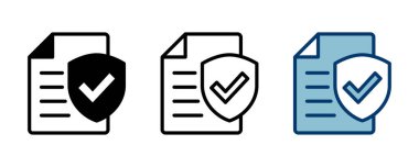 Sigorta simgesi vektörü beyaz arkaplanda izole edildi. Sigorta vektör simgesi