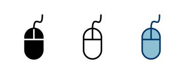 Bilgisayar Fare Simgesi vektörü beyaz arkaplanda izole edildi. Bilgisayar fare vektör simgesi