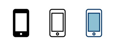 Telefon simgesi vektörü beyaz arkaplanda izole edildi. Telefon vektör simgesi. Cep telefonu. Telefon ikonu. Cep telefonu