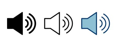 Beyaz arkaplanda izole edilmiş ikon vektörü. Cilt simgesi. Hoparlör ikon vektörü. Ses. Ses