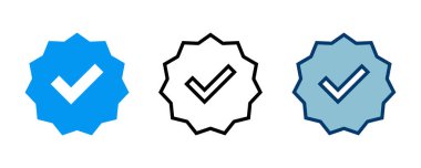 Doğrulanmış simge vektörü beyaz arkaplanda izole edildi. Doğrulama işareti. onaylanmış simge