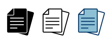 Beyaz arkaplanda izole edilmiş belge simgesi vektörü. Kağıt ikonu. Dosya Simgesi